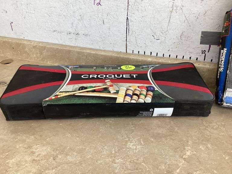 NEW IN THE BOX HALEX CROQUET & MAGNETIC ROCKET TOSS GAME
