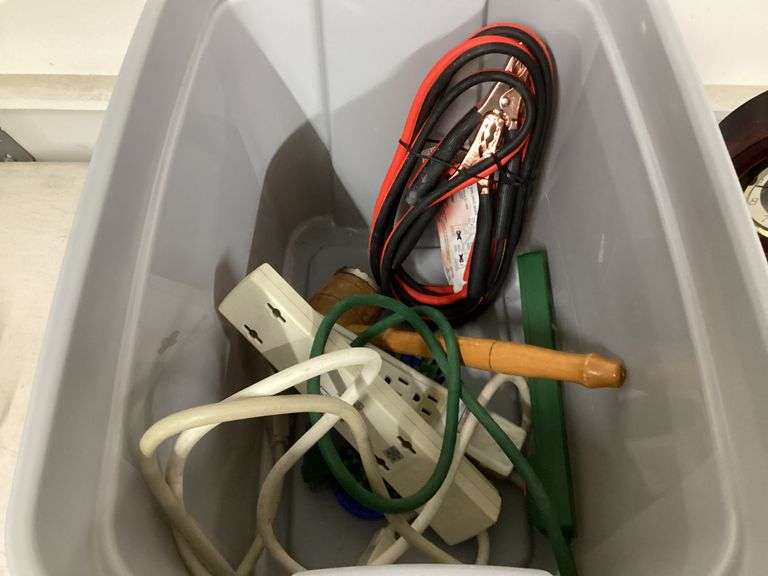 MOLE TRAPS, JUMPER CABLES, SHOVEL AND POWER STRIPS