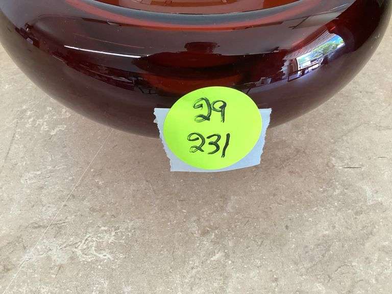 VINTAGE RED GLASS BOWL
