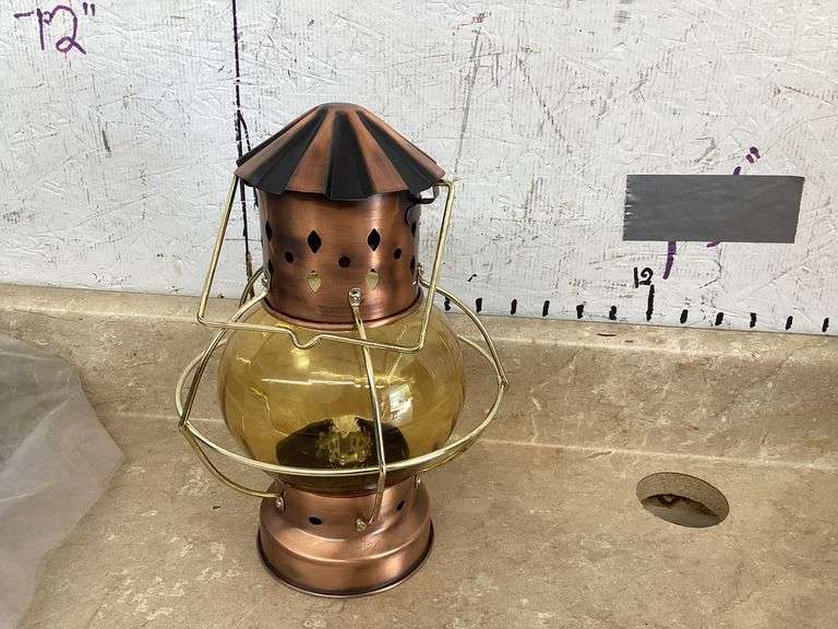 NEW BRONZE OIL LANTERN LAMP