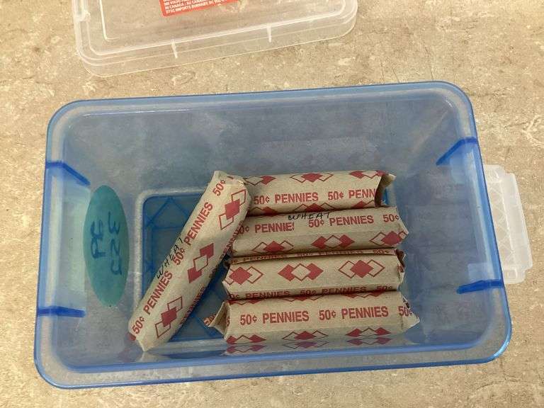 5 ROLLS OF WHEAT PENNIES