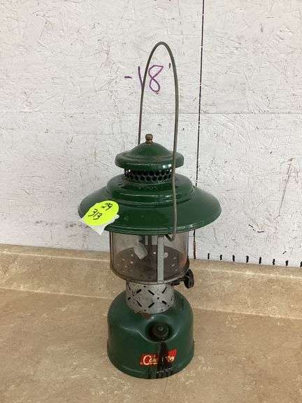 GREEN COLEMAN BIG HAT LANTERN DATED 8/1962