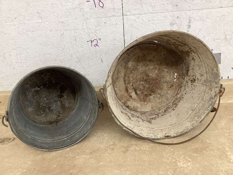 2 GALVANIZED BUCKETS