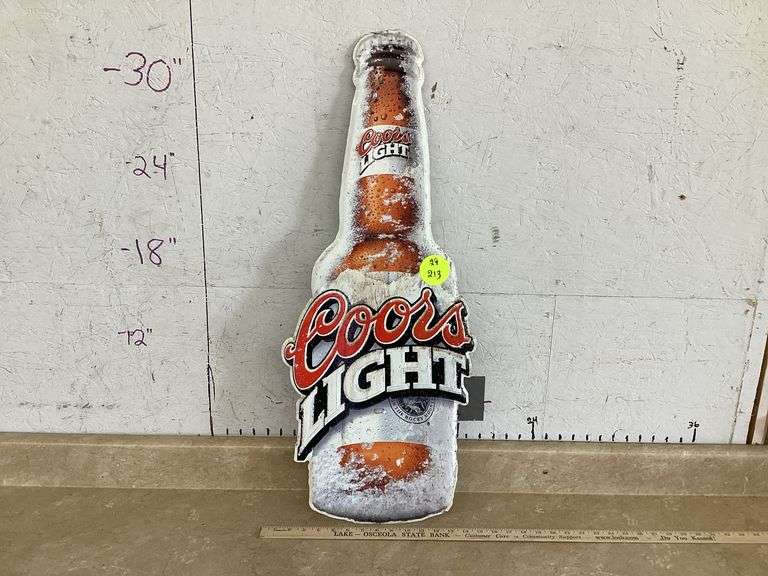 COORS LIGHT BEER BOTTLE SIGN (33" x 13.5")