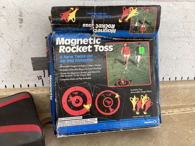 NEW IN THE BOX HALEX CROQUET & MAGNETIC ROCKET TOSS GAME