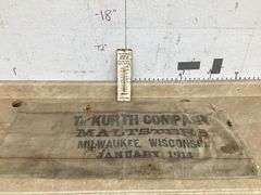 VINTAGE THERMOMETER AND OLD GRAIN BAG