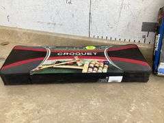 NEW IN THE BOX HALEX CROQUET & MAGNETIC ROCKET TOSS GAME