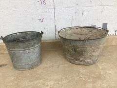 2 GALVANIZED BUCKETS