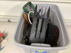 MOLE TRAPS, JUMPER CABLES, SHOVEL AND POWER STRIPS