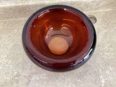 VINTAGE RED GLASS BOWL