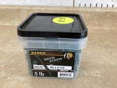 1 5lb. BOX OF GREEN SABER DECK SCREWS (9 x 2-1/4)
