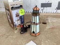TIFFANY STYLE LIGHTHOUSE LAMP