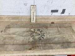 VINTAGE THERMOMETER AND OLD GRAIN BAG
