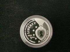 2022 NATIONAL PURPLE HEART HALL OF HONOR COMMEMORATIVE COIN PROGRAM PROOF SILVER DOLLAR