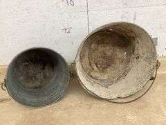 2 GALVANIZED BUCKETS
