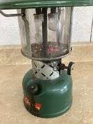 GREEN COLEMAN BIG HAT LANTERN DATED 8/1962