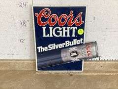 COORS LIGHT "THE SILVER BULLET" SIGN (23" x 24")