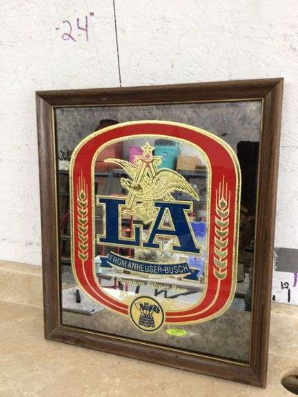 1987 L.A. PILSNER BEER MIRROR
