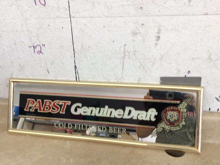 1992 PABST GENUINE DRAFT BEER MIRROR