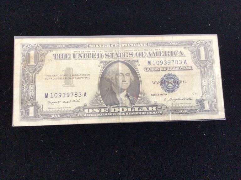 3 1957-A ONE DOLLAR SILVER CERTIFICATES