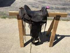 LEATHER HORSE SADDLE (15")