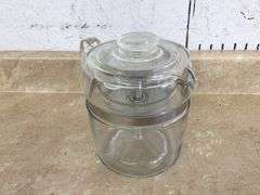 VINTAGE PYREX GLASS 9-CUP COFFEE MAKER (COMPLETE)
