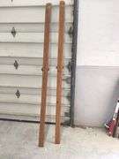 HAND MADE WOOD CROSS COUNTRY SKIS (8' LONG)