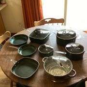 GRANITESTONE POTS AND PANS W/LIDS