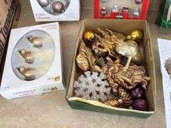 VARIOUS GLASS CHRISTMAS ORNAMENTS