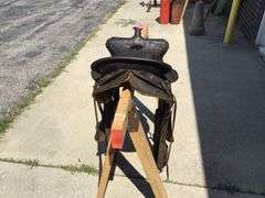LEATHER HORSE SADDLE (15")
