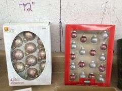 VARIOUS GLASS CHRISTMAS ORNAMENTS