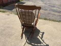 VINTAGE MAPLE ROCKING CHAIR WITH CUSHIONS
