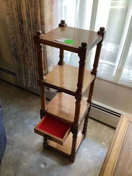 4 SHELF STAND W/DRAWER