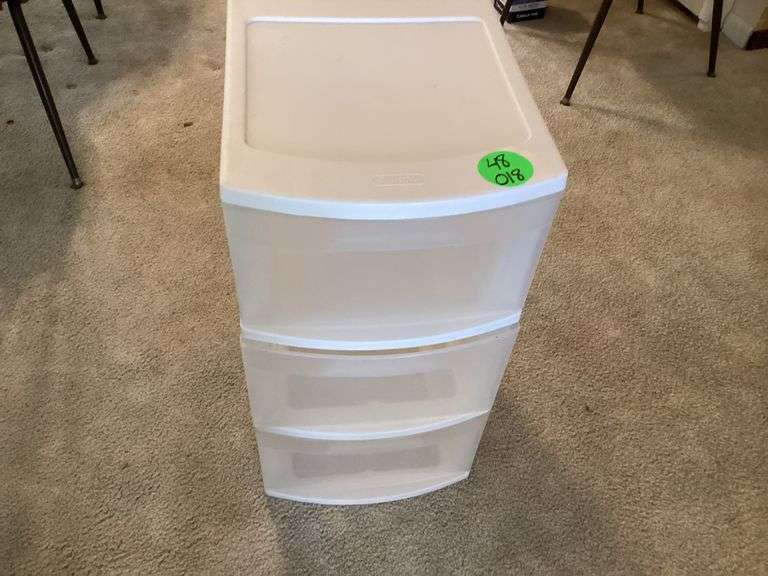 3 DRAWER PLASTIC STORAGE UNIT