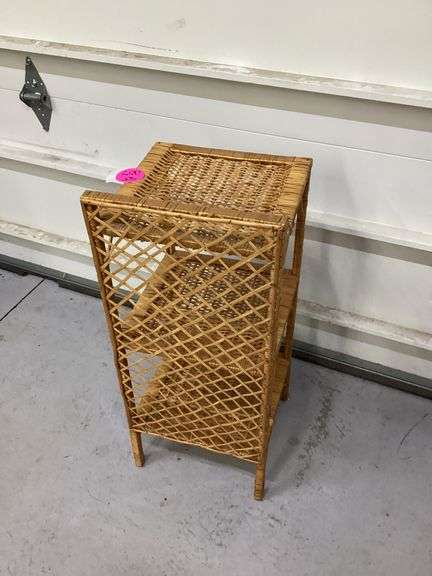 3 SHELF WICKER PLANT STAND