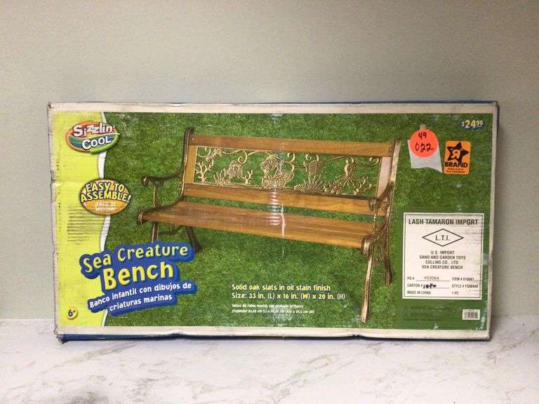 NEW IN BOX SIZZLIN' COOL SEA CREATURES BENCH