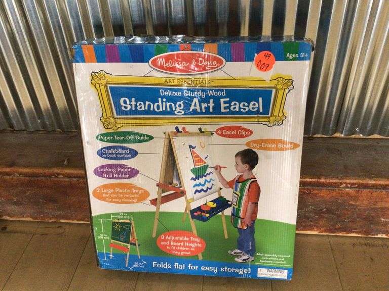 NEW IN BOX MELISSA & DOUG STANDING ART EASEL SET