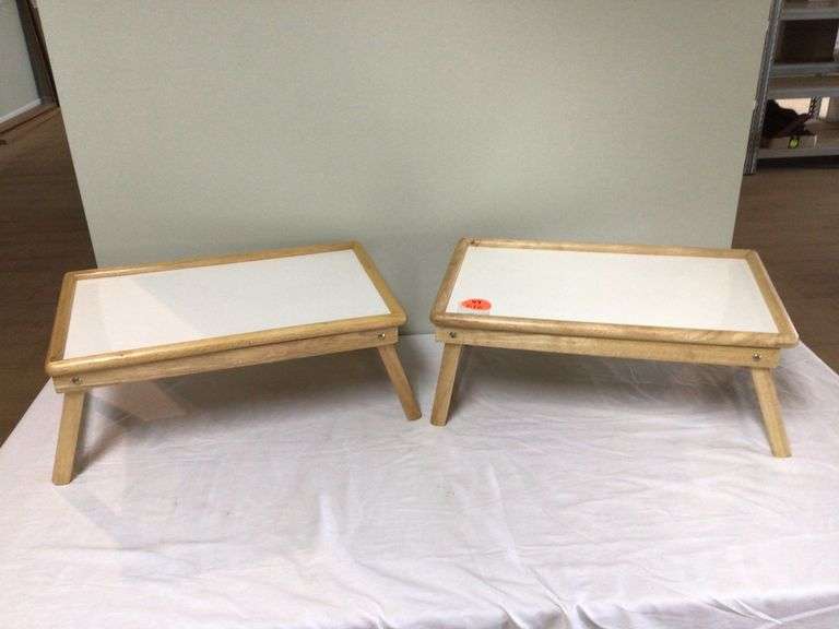 2 FOLDING BED TRAYS