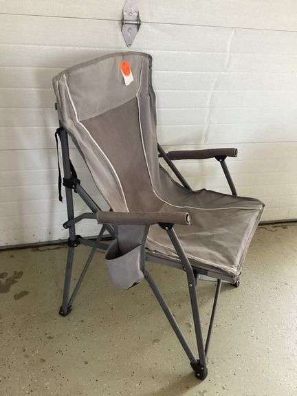GRAY FOLDING CAMP CHAIR