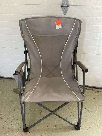 GRAY FOLDING CAMP CHAIR