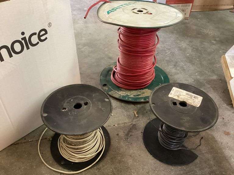 BOX OF VARIOUS TYPES OF WIRE