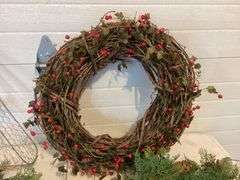 CHICKEN WIRE HANGING BASKET, WREATHS, WREATH RINGS AND MORE