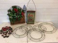 CHICKEN WIRE HANGING BASKET, WREATHS, WREATH RINGS AND MORE