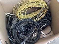 BOX OF VARIOUS TYPES OF WIRE