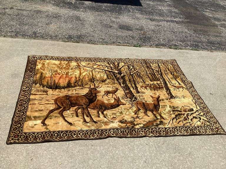 LARGE DEER TAPESTRY