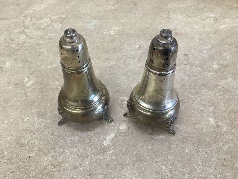 STERLING SILVER SALT & PEPPER SHAKERS