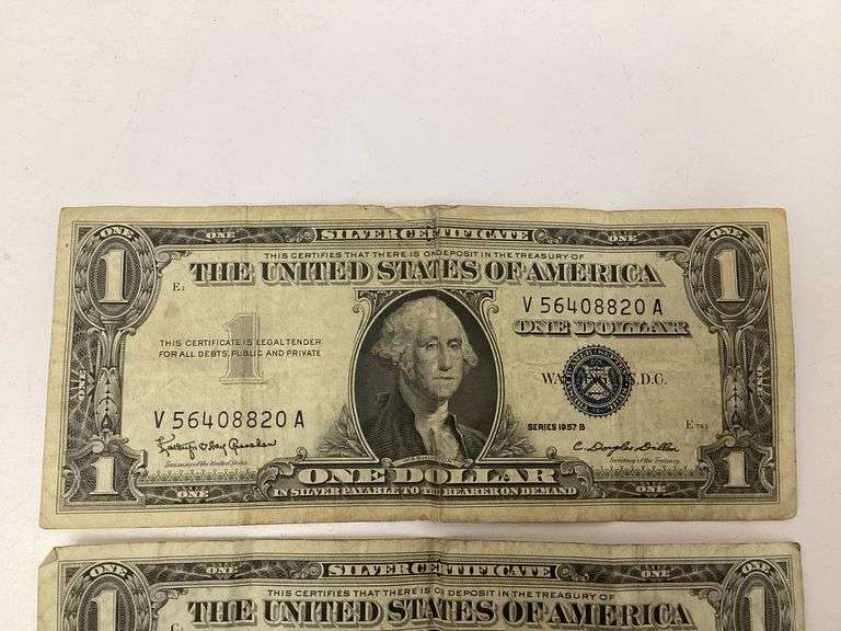 3 1957 $1 SILVER CERTIFICATE