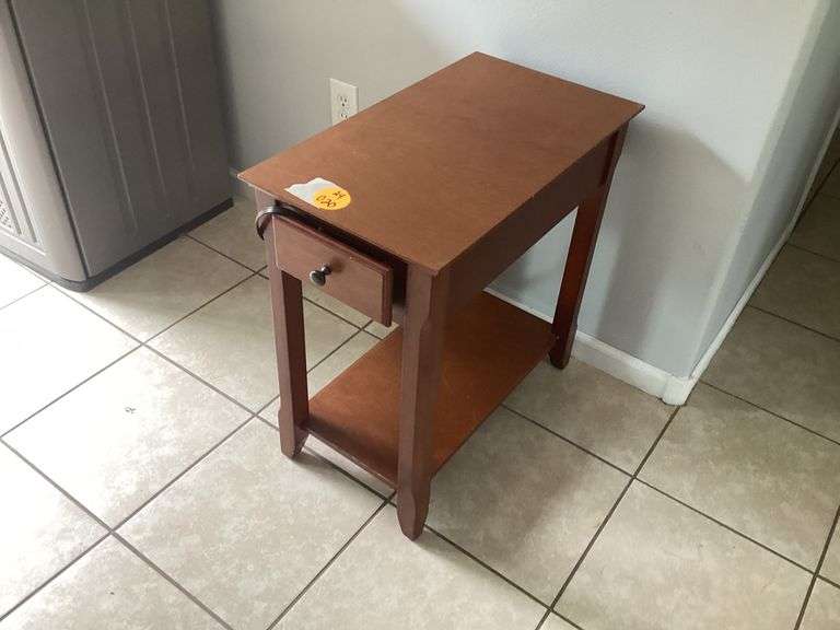 END TABLE WITH DRAWER, OUTLETS AND USB PORTS