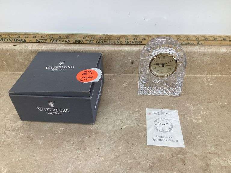 WATERFORD CRYSTAL CLOCK WITH BOX