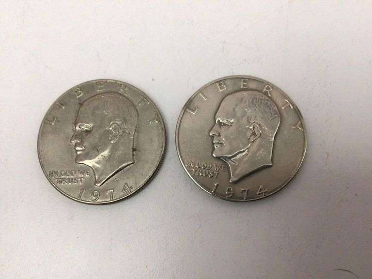 2 1974 EISENHOWER DOLLARS